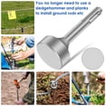 thumbnail image 4 of Ground Rod Driver 85mm Heavy Duty Steel Drill Bit Driver Wear Resistant Wide Compatibility Ground Rod Bits Socket for Rotary Hammer Drill Grounding Rods, 4 of 11