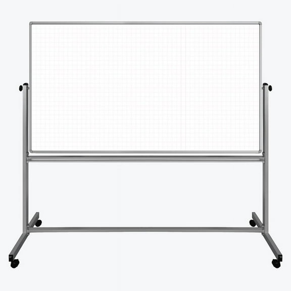 FSE 373-MB7240LB 72" x 40" Mobile Magnetic Combination Ghost Grid/Whiteboard