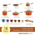 thumbnail image 5 of Rachael Ray 18 Pc. Cucina Hard Enamel Nonstick Cookware and Measuring Cup Set, Orange, 5 of 12