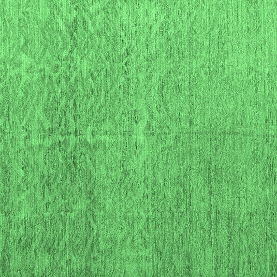 Ahgly Company Indoor Square Abstract Emerald Green Modern Area Rugs, 7' Square