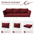 thumbnail image 2 of Pakunoda 8Pcs Cushion Covers for Outdoor Furniture, Waterproof Patio Cushion Covers Replacement Slipcovers with Zipper, Washable Reusable Outdoor Cushion Covers Burgundy, Covers Only, 2 of 7