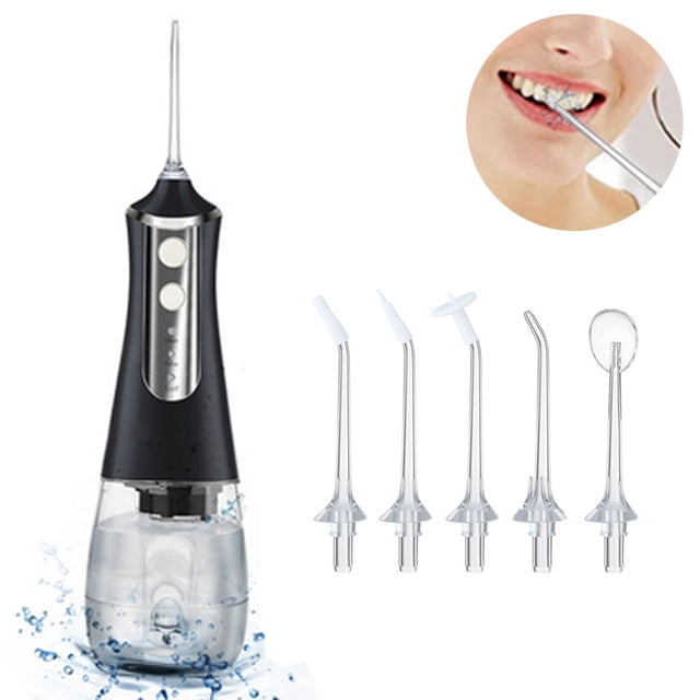 Irrigador bucal inalámbrico de 350 ml, hilo dental impermeable para el hogar y los viajes