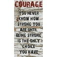 thumbnail image 2 of Stimson, Diane 18x32 Gold Ornate Wood Framed with Double Matting Museum Art Print Titled - Courage Grunge, 2 of 4