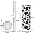 thumbnail image 6 of Cute Cow Tumbler with Straw and Lid 20 oz Double Wall Stainless Steel Vacuum Insulated Coffee Wine Tea Travel Mug Gifts for Women Black, 6 of 6