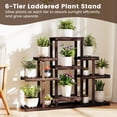 thumbnail image 4 of Gymax 6-Tier Flower Wood Stand Plant Display Rack Multifunctional Storage Shelf, 4 of 10