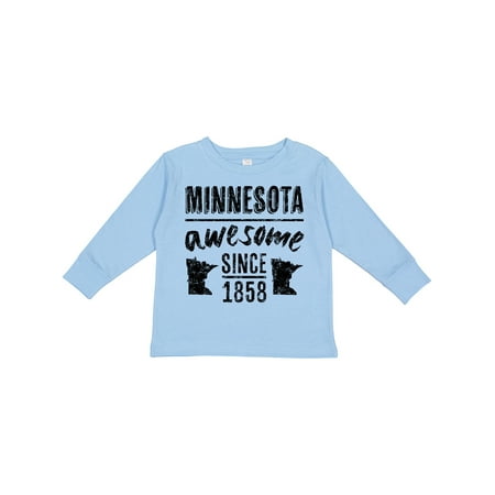 

Inktastic Minnesota Awesome Since 1858 Boys or Girls Long Sleeve Toddler T-Shirt