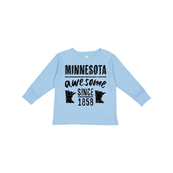 Inktastic Minnesota Awesome Since 1858 Boys or Girls Long Sleeve Toddler T-Shirt