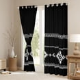 thumbnail image 3 of Erosebridal Bohemian Aztec Black Out Curtains,Boho Tribal Exotic Style Curtains Pack of 2 (42x63 Each) For Men Women,Black White, 3 of 7