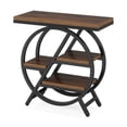 thumbnail image 4 of MAYEERTY 71" Multifunctional Desk, Vintage Wood & White X-Frame Office Computer Table, 4 of 9