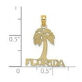 thumbnail image 2 of 17mm 14k Gold Florida Under Palm Tree Flat Charm Pendant Necklace for Women, 2 of 2