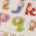 thumbnail image 5 of 2 Piece Wooden Peg Puzzle Jigsaw Preschool Early Learning Educational Toy for Kids - Numbers And Alphabet Hugo Rompecabezas de madera Clavija, 5 of 5
