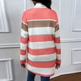 thumbnail image 5 of safuny Women's Loose Coat Cardigan Holiday Solid Color Patchwork Trendy Outwear Fall Long Sleeve Open Front Casual Relaxed Pink M, 5 of 7