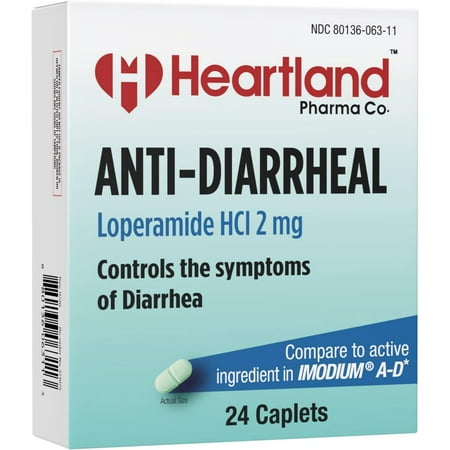 Anti-Diarrheal - Loperamide 2mg Per Caplet (24 Count Blister/Carton)