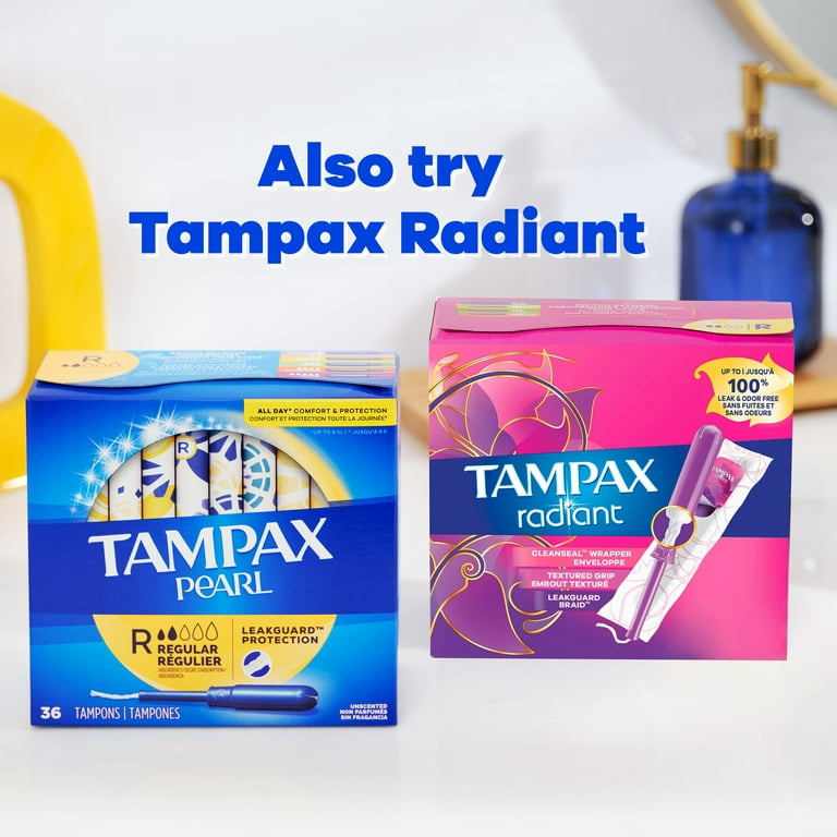 Tampax Pearl Tampons with LeakGuard Braid, Ultra Absorbency, 60 Ct 