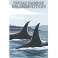 thumbnail image 4 of Orca Whales #1, Friday Harbor, Washington (1000 Piece Puzzle, Size 19x27, Challenging Jigsaw Puzzle for Adults and Family, Made in USA), 4 of 4