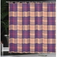 thumbnail image 3 of Ambesonne Checkered Shower Curtain, Old Fashion Plaid Tartan, 69"Wx75"L, Persian Orange, 3 of 4