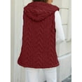 thumbnail image 2 of Cloud-Knit Hooded Vest (XL, Pink), 2 of 12