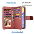 thumbnail image 2 of For Samsung A15 6.5" 2024 Case, Samsung Galaxy A15 6.5" 5G Wallet Case, Tiflook PU Leather Card Holder Flip Cover [Detachable Magnetic] Wine, 2 of 6