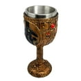 thumbnail image 5 of Ebros Ancient Egyptian Seth Wine Goblet in Golden Hieroglyphic Design 6oz 7"H, 5 of 10