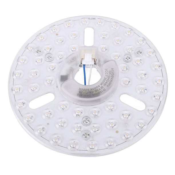 Kit de Modernización del Motor de Luz LED, Panel de Reemplazo de 24 W Incrimible Con Memoria, 3 Temperatura de Color, Luz del Ventilador de Techo para El Hogar, Aluminio+PC, 6.3