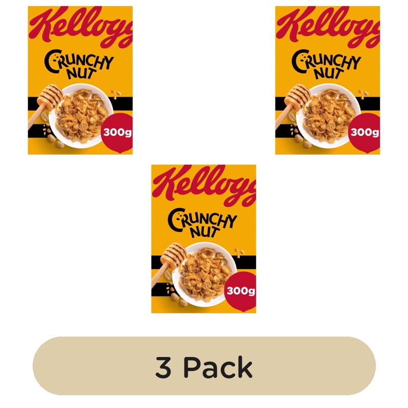Kellogg's Crunchy Nut Original Breakfast Cereal 300g, British Import (Pack of 3)