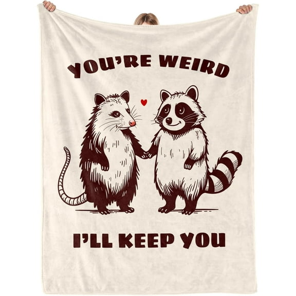 Best Friend Birthday Gifts for Women Friendship, Friendship Gifts for Best Friend Women, Cozy Best Friends Throw Blanket, Cute Raccoon and Opossum Blanket