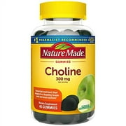 Nature Made Choline Supplements, Supports Liver Health, Nervous System Function and Brain Health, 40 Vegan Gummies, 20 Day Supply