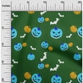 thumbnail image 2 of oneOone Cotton Cambric Dark Green Fabric Halloween Quilting Supplies Print Sewing Fabric By The Yard 56 Inch Wide, 2 of 4