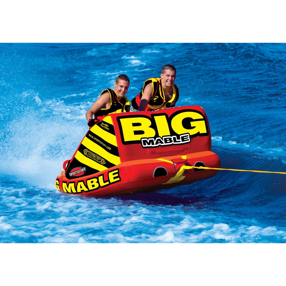 Airhead Big Mable 2-Person Chariot Towable Tube, Dual Tow Points, Knuckle Guard Handles, 340 lb