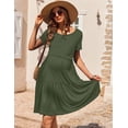 thumbnail image 4 of Ekouaer Nursing Dress Summer Short Sleeve Breastfeeding Casual Knee Length Maternity Dresses, 4 of 7
