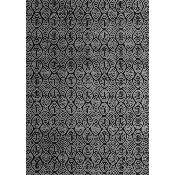Ahgly Company Indoor Rectangle Abstract Gray Modern Area Rugs, 5' x 7'