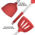 thumbnail image 3 of Juego de utensilios de cocina de 2 piezas, utensilios de cocina de silicona, mango de acero inoxidable, para cocinar, rojo, 3 of 5