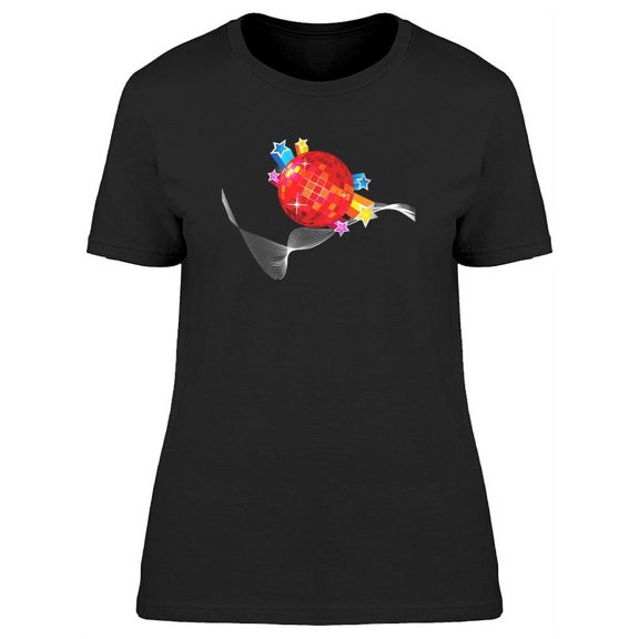 Disco Ball Icon T-Shirt Women -Image by Shutterstock, Female Small
