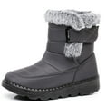 thumbnail image 3 of Women's Waterproof Winter Snow Boots - Mid-Calf Warm Boots with Faux Fur Collar and Buckle Detail for Cold Weather, 3 of 9