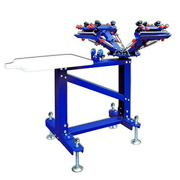 TECHTONGDA 4 Color 1 Station Floor Type Single Color Screen Printing Machine Screen Print DIY T-Shirt New