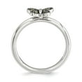 thumbnail image 3 of 2.25mm 925 Sterling Silver Polished Stackable Expressions Marcasite Butterfly Angel Wings Ring Size 7 Jewelry for Women, 3 of 8