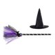 thumbnail image 4 of Halloween Witch Brooms 1Set Purple Plastic Creative Costumes for Cosplay Party Costume Accessories, 4 of 4