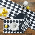 thumbnail image 2 of Split P Black & White Harlequin Placemat Set of 4, 2 of 3