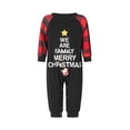 thumbnail image 2 of Christmas Pajamas for Family Long Sleeve Santa Tree Print Tops + Plaid Pants Set Winter Sleepwear, 2 of 10