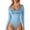 Blue, variant on DVKOVI Womens Spring Solid Bodysuit Puff Sleeve Square Neck Body Suit for Women Long Sleeve Seamless Unitard Shirts Elegant T Shirt