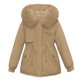 thumbnail image 1 of Parkas de manga larga para mujer, abrigo informal, cómodo, de manga larga, con capucha, bolsillo y cordón, para otoño, 1 of 4