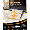 thumbnail image 3 of VNN 36" x 24" Shed Ramp with Anti-Slip Surface, 750 lbs Capacity Alloy Steel Ramp for Lawn Mowers, ATVs, Tractors & Motorcycles,Silver, 3 of 9