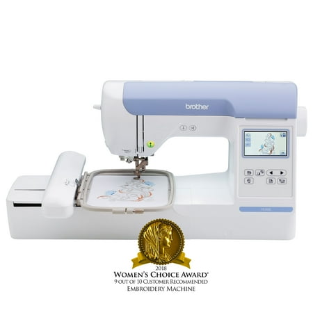 Brother PE800, 5”x7” Embroidery-only machine with color touch LCD display, 138 built-in embroidery designs and 6 lettering