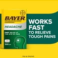 Bayer Headache Aspirin, 500mg Coated Tablets with Caffeine, 100 Count