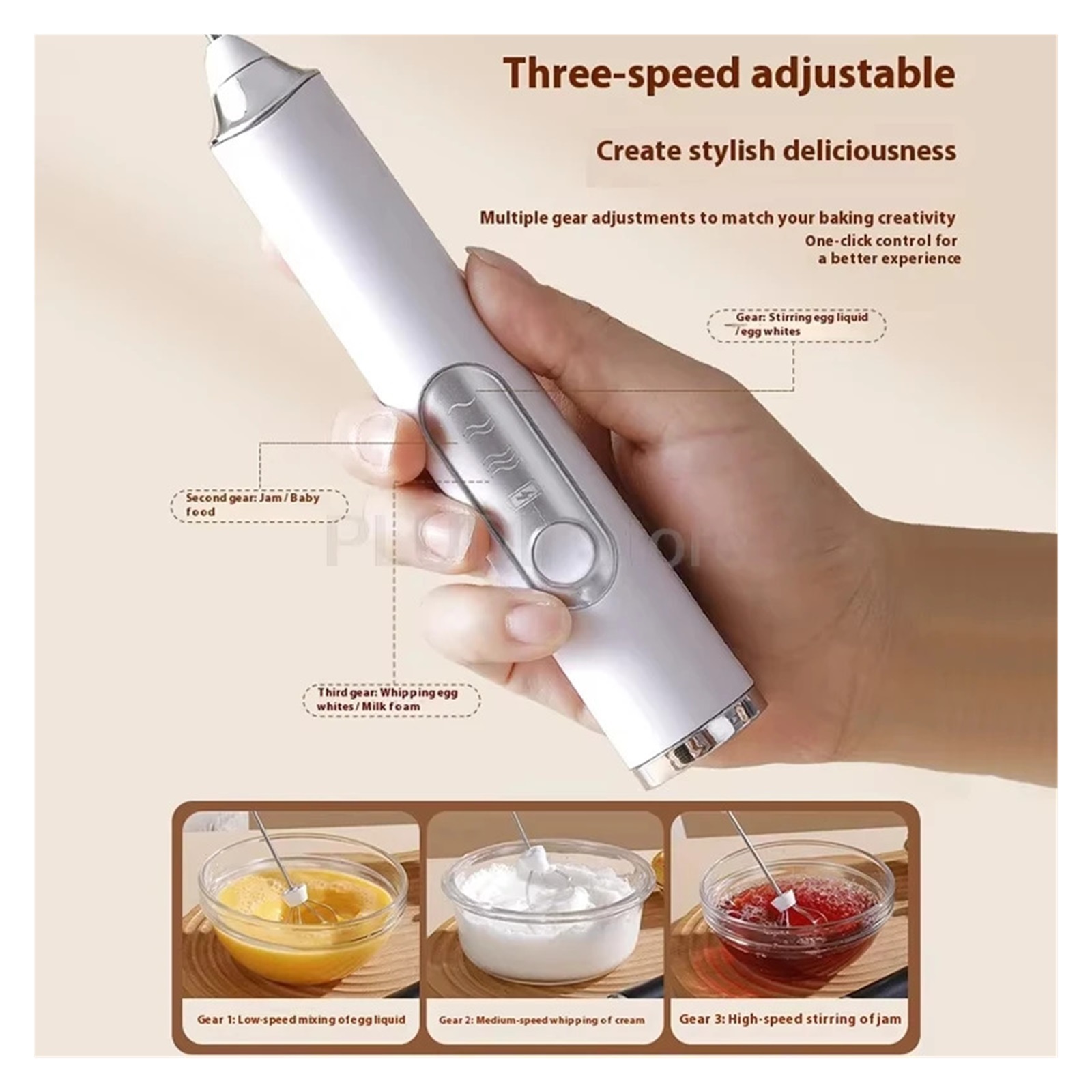 Waist Mixer, Milk Frother, Egg Beater, Electric Handheld Portable Milk, Coffee, Cream, Butter Mixer