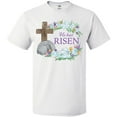 thumbnail image 3 of Inktastic Easter He Has Risen with Cross and Flowers T-Shirt, 3 of 5