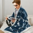 thumbnail image 3 of Get Well Soon Gifts for Men Reversible Sherpa Fleece Healing Thoughts Throw Blanket Soft & Warm Cancer Chemo Survivor Get Well Caring Sympathy Gift with Inspirational Positive (50"x60", Navy), 3 of 6