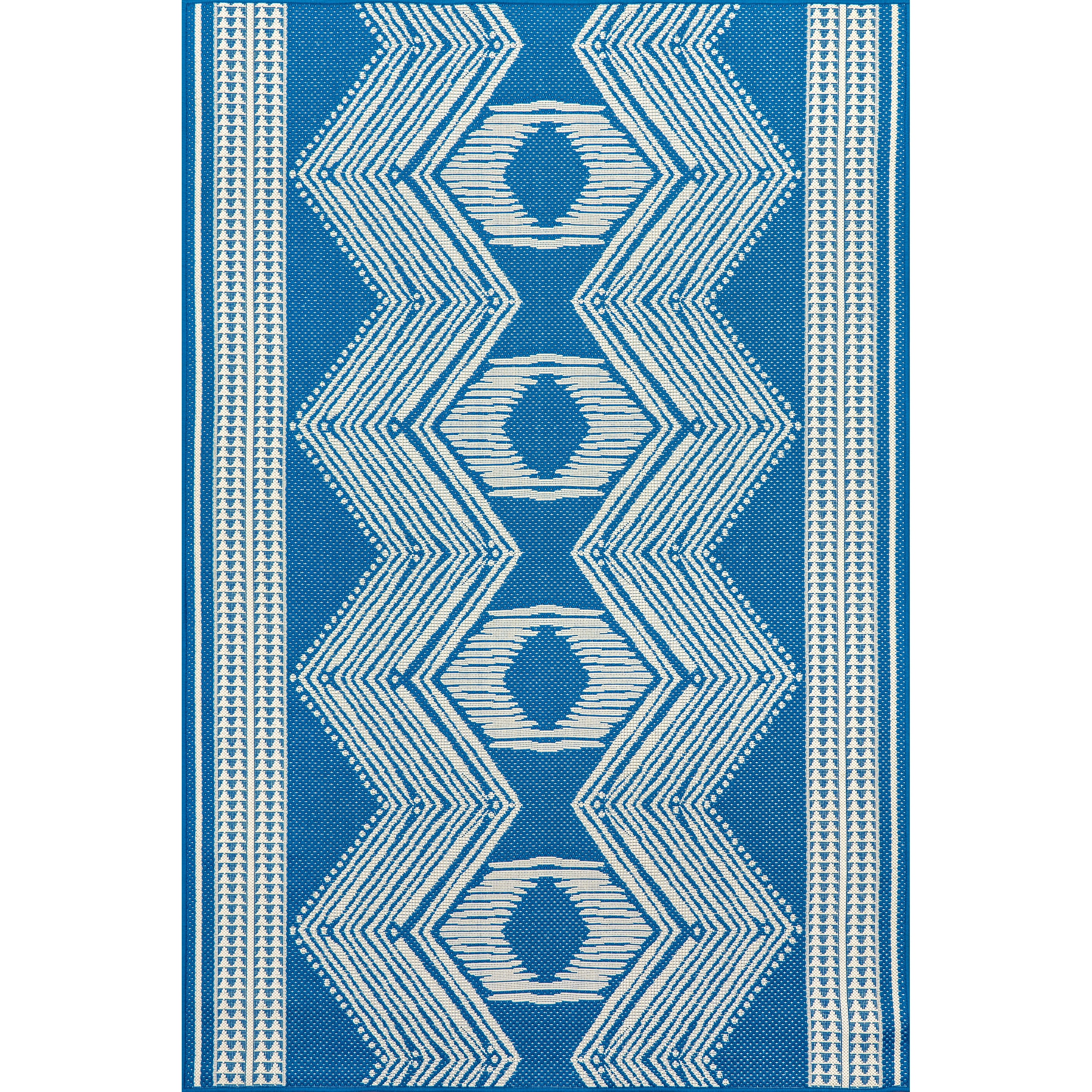 nuLOOM Ranya Tribal Indoor/Outdoor Area Rug, 5' x 8', Teal