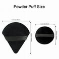 thumbnail image 3 of DFC 3pc Triangle Powder Puff Dry Powder Puff Fan Powder Puff Makeup Sponge Powder Beauty Tool Soft Face Powder Velour Makeup Puff With Easily Get In The Corner Of Eyes Nose, 3 of 8