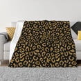 thumbnail image 3 of Throw Blanket for Couch, Leopard black golden glitter Super Soft Fuzzy Comfy Warm Throw Blanket, Cuteness Lightweight Cozy Plush Flannel Blanket & Throws for Sofa and Bed All Season, 3 of 5